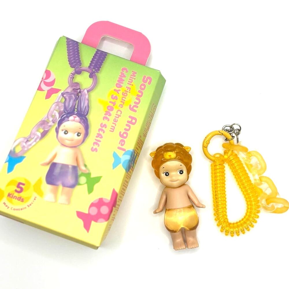 New Kewpie/Angel Mini Figure Keychain in Yellow Sheep Costume, Open Blind Box